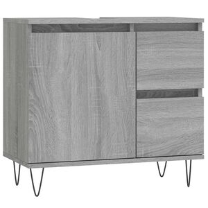 vidaXL Armoire de bain sonoma gris 65x33x60 cm bois d'ing&eacute;nierie