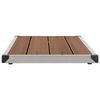 vidaXL Douche de jardin avec base marron 225 cm Acier inoxydable