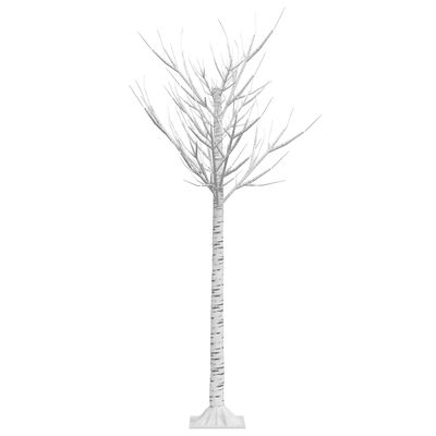 vidaXL Sapin de Noël 140 LED blanc froid Saule 1,5 m Int/Ext