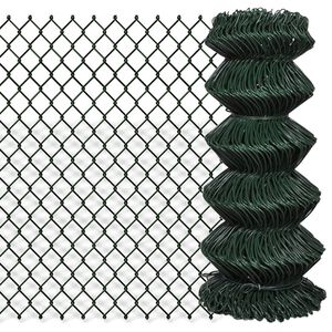 vidaXL Cl&ocirc;ture &agrave; mailles losang&eacute;es Acier 0,8x25 m Vert