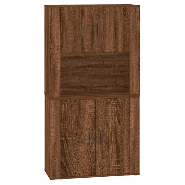vidaXL Buffet haut Ch&ecirc;ne marron Bois d'ing&eacute;nierie