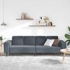 vidaXL Canap&eacute; de salon Gris fonc&eacute; 250 x 77 x 76 cm
