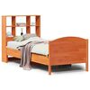 vidaXL Lit biblioth&egrave;que sans matelas cire marron 90x190 cm pin massif