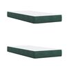 vidaXL Sommier &agrave; lattes de lit et matelas Vert fonc&eacute; 200x200cm Velours