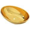 vidaXL Lavabo 40 x 33 x 13,5 cm C&eacute;ramique Dor&eacute;