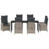 vidaXL Ensemble de salle &agrave; manger pour jardin 7 pcs Gris clair