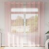 vidaXL Rideaux en voile avec &oelig;illets 2 pcs rose 140x225 cm