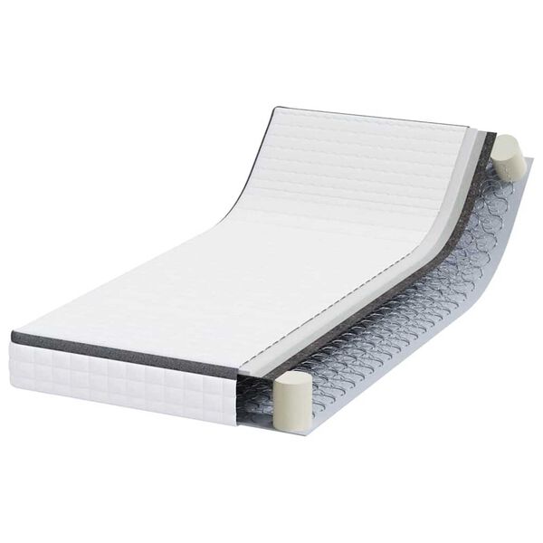 vidaXL Matelas Blanc et Gris 90 x 200 cm Printemps Bonell