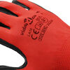 vidaXL Gants de Travail 12 pcs Rouge et Noir 10 / xl Rev&ecirc;tement en latex