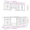 vidaXL Ensemble d'armoires cuisine 8pcs Kalmar blanc bois d'ing&eacute;nierie