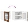 vidaXL Armoire de cuisine avec porte 2 pcs Ch&ecirc;ne fum&eacute; 40 x 31 x 40 cm