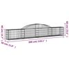 vidaXL Paniers &agrave; gabions arqu&eacute;s 20 pcs 300x30x40/60 cm fer galvanis&eacute;