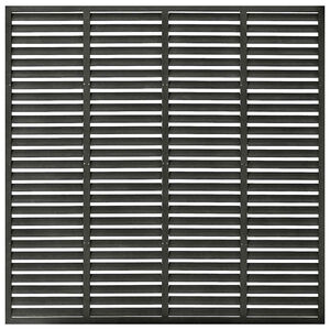 vidaXL Cl&ocirc;ture &agrave; persiennes WPC 180x180 cm gris fonc&eacute;