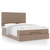 vidaXL Cadre de lit ottoman et matelas cappuccino 140x200cm similicuir