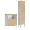 vidaXL Ensemble de mobilier de salle de bain avec &eacute;tag&egrave;re 2 pcs Blanc