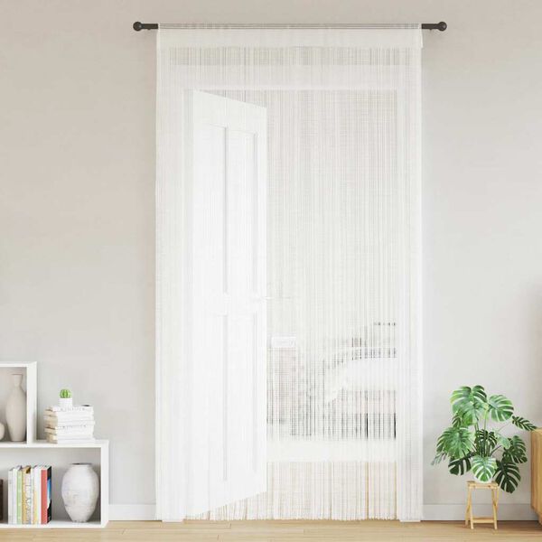 vidaXL Rideau en fils 2 pcs 100 x 250 cm Blanc