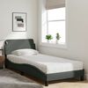 vidaXL Lit avec matelas Dover gris fonc&eacute; 80x200 cm tissu