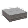 vidaXL Salon de jardin 7 pcs avec coussins r&eacute;sine tress&eacute;e gris