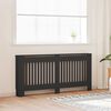 vidaXL Cache-Radiateur 2 pcs Noir 172 x 19 x 81,5cm Bois d'ing&eacute;nierie
