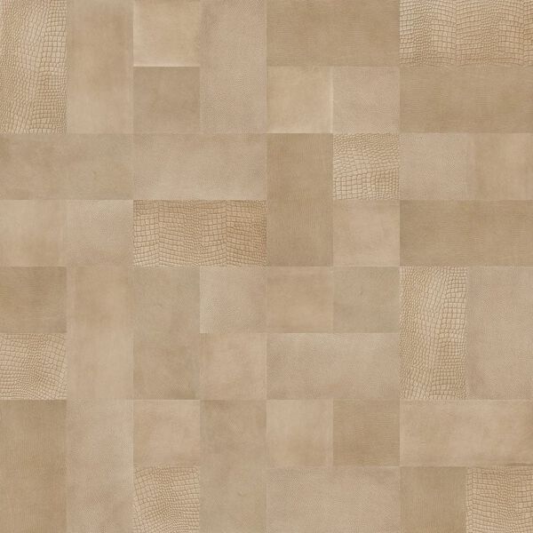 WallArt Panneaux muraux en cuir Borret Beige sableux 32 pcs
