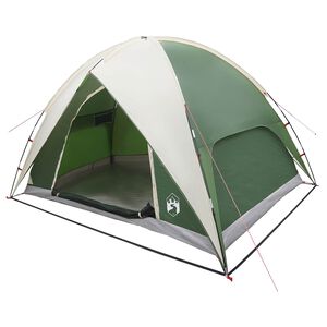 vidaXL Tente de camping avec un abri imperm&eacute;able D&ocirc;me Vert 4 personnes