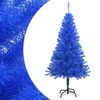 vidaXL Sapin de No&euml;l artificiel avec support bleu 120 cm PVC
