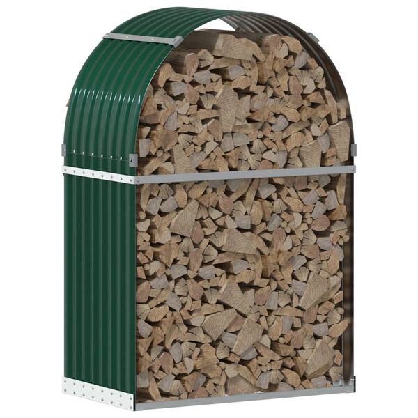vidaXL Porte-b&ucirc;ches vert 80x45x120 cm acier galvanis&eacute;