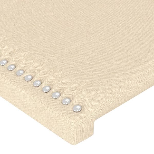vidaXL T&ecirc;te de lit Cr&egrave;me 80x5x118/128 cm Tissu