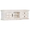 vidaXL Meuble TV Blanc 120x30x40 cm Bois massif de manguier