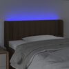 vidaXL T&ecirc;te de lit &agrave; LED Marron fonc&eacute; 103x16x78/88 cm Tissu