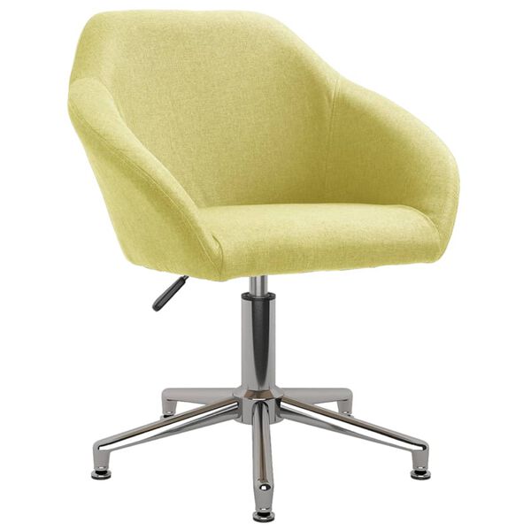 vidaXL Chaises pivotantes &agrave; manger lot de 4 vert tissu