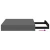 vidaXL &Eacute;tag&egrave;re murale flottante Gris brillant 23x23,5x3,8 cm MDF
