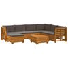vidaXL Ensemble de canap&eacute;s d'ext&eacute;rieur avec coussin 8 Pi&egrave;ce Marron