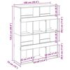 vidaXL Biblioth&egrave;que ch&ecirc;ne artisanal 100x33x125,5 cm bois d'ing&eacute;nierie