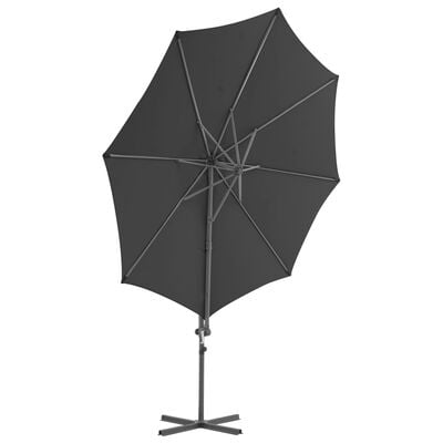 vidaXL Parasol de jardin avec base portable anthracite