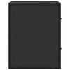 vidaXL Table de chevet murale noir 40x31x39,5 cm