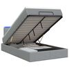 vidaXL Lit coffre avec matelas et LED Gris clair 120 x 190 cm Tissu