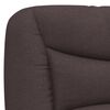 vidaXL Coussin de t&ecirc;te de lit Hvar marron fonc&eacute; 80 cm tissu