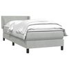 vidaXL Sommier &agrave; lattes de lit et matelas gris clair 80x220 cm velours