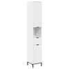 vidaXL Ensemble de mobilier de salle de bain avec porte Blanc brillant