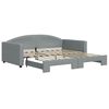 vidaXL Lit de jour avec lit gigogne gris clair 100x190 cm tissu