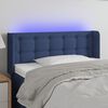 vidaXL T&ecirc;te de lit &agrave; LED Bleu 103x16x78/88 cm Tissu