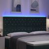 vidaXL T&ecirc;te de lit LED avec t&ecirc;te de lit Vert fonc&eacute; 200 cm Polyester