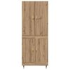 vidaXL Haut Armoire Montage mural Ch&ecirc;ne artisanal 69,5 x 34 x 180 cm