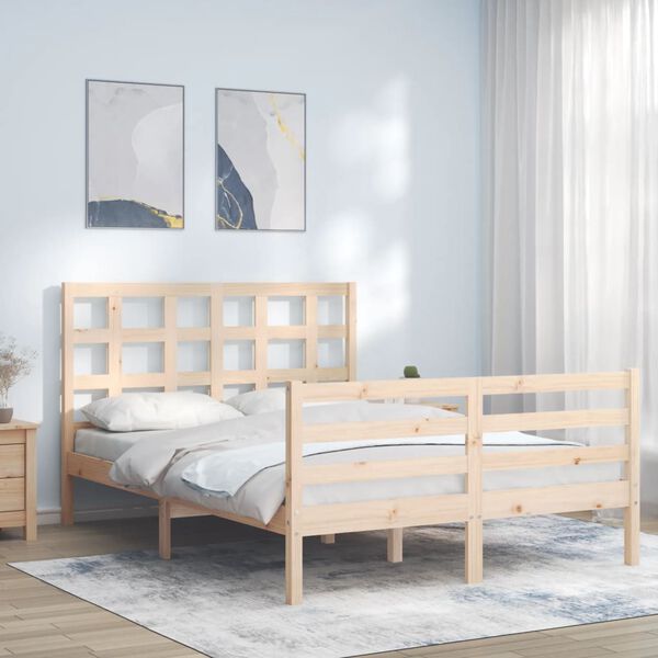 vidaXL Cadre de lit sans matelas 120x200 cm bois massif