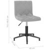 vidaXL Chaises pivotantes &agrave; manger lot de 2 gris clair velours