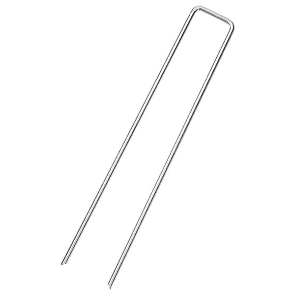 vidaXL Piquets de sol en forme de U 50 pcs 20x3,5 cm acier galvanis&eacute;