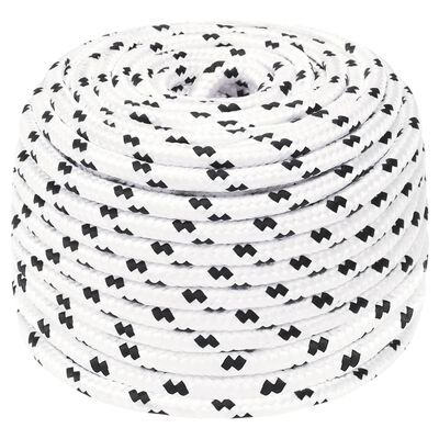 vidaXL Corde de bateau tressé Blanc 8 mmx100 m Polyester