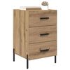 vidaXL Cabinet de chevet avec tiroir Ch&ecirc;ne artisanal 40 x 40 x 66 cm