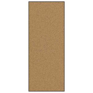 vidaXL Tapis d'entr&eacute;e Cr&egrave;me et noir 120 x 300 cm Polyamide et PVC